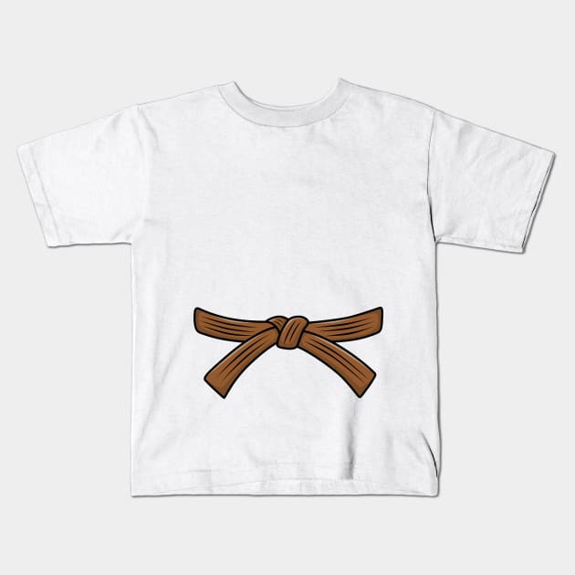 Judo belt brown belt Judo, 1th Kyu Obi, Jiu-Jitsu, Aikido Kids T-Shirt by LaundryFactory